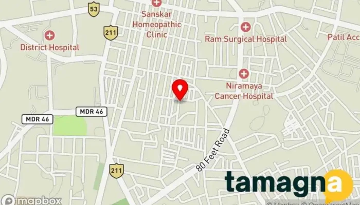 map of AD Multiservices Computer support and services, Graphic designer, Painter, Print shop in Dhule