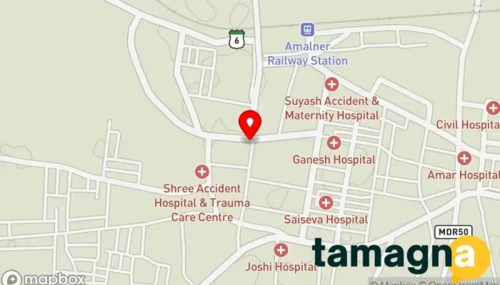 map of Bhadra Pratik Mall Electronics store in Bharvas, Amalner