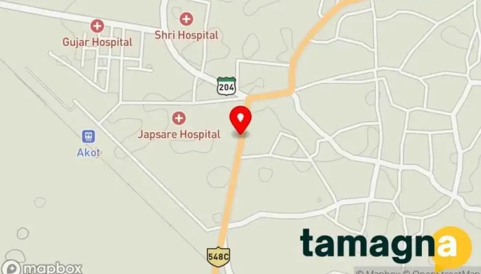 map of JS Infotech and Multiservices Computer software store, Computer accessories store, Computer consultant, Electronics store, Security system installation service in Akot