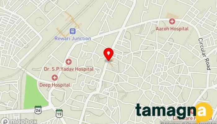 map of Shree Balaji Service Electronics repair shop, Air conditioning repair service, Refrigerator repair service, Washer & dryer repair service, Water purification company in Rewari, Kanmajra