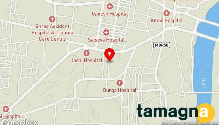 map of Swami Online Service Dermatologist, Cafe, Computer store in Amalner